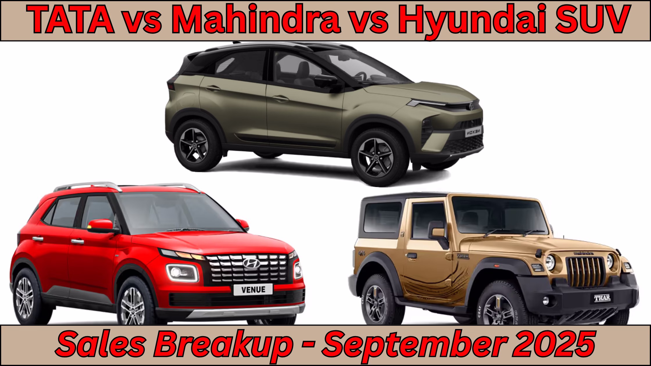 TATA vs Mahindra vs Hyundai SUV