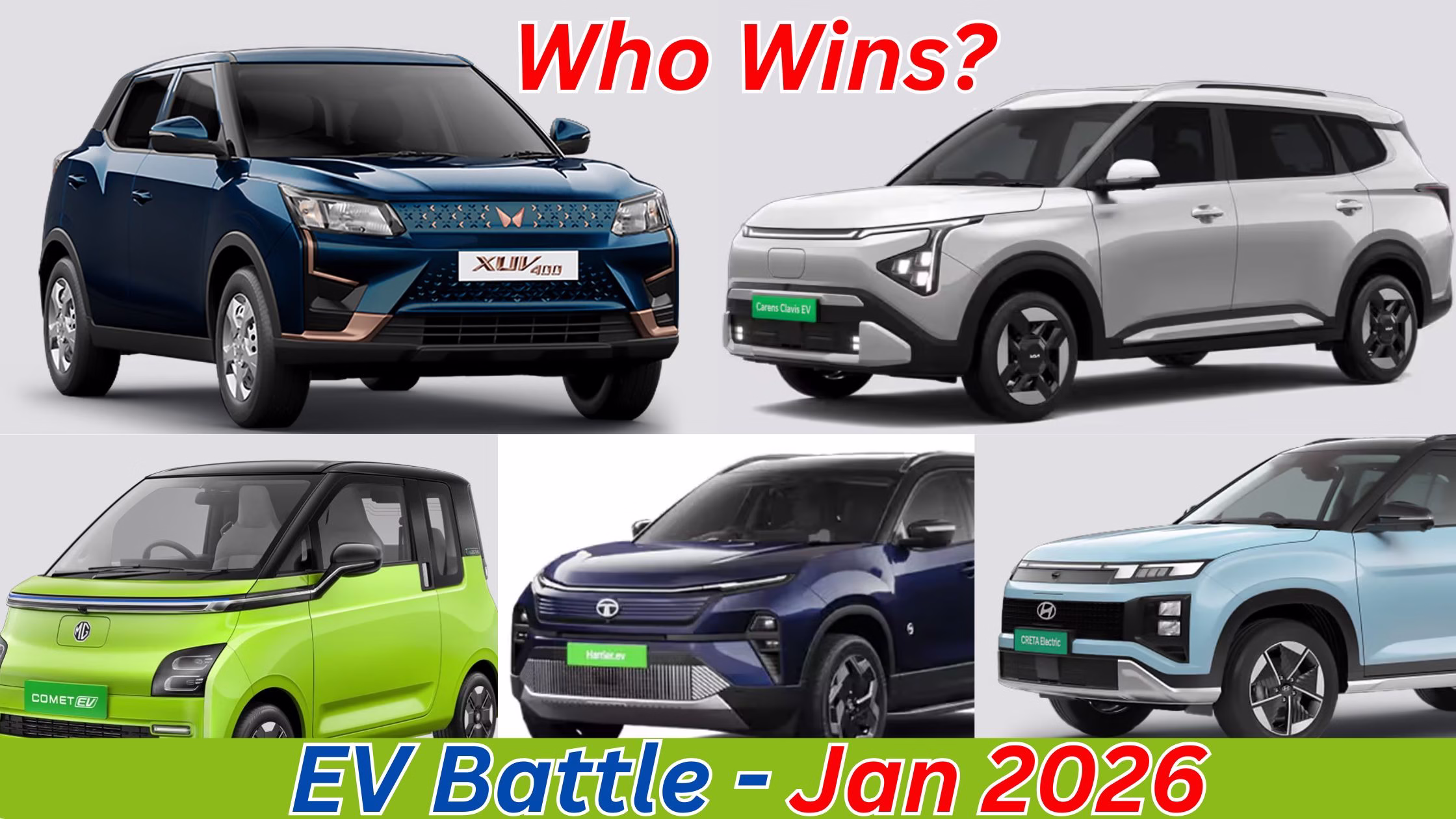 Top Selling Electric Cars in India – January 2026 EV Sales Report